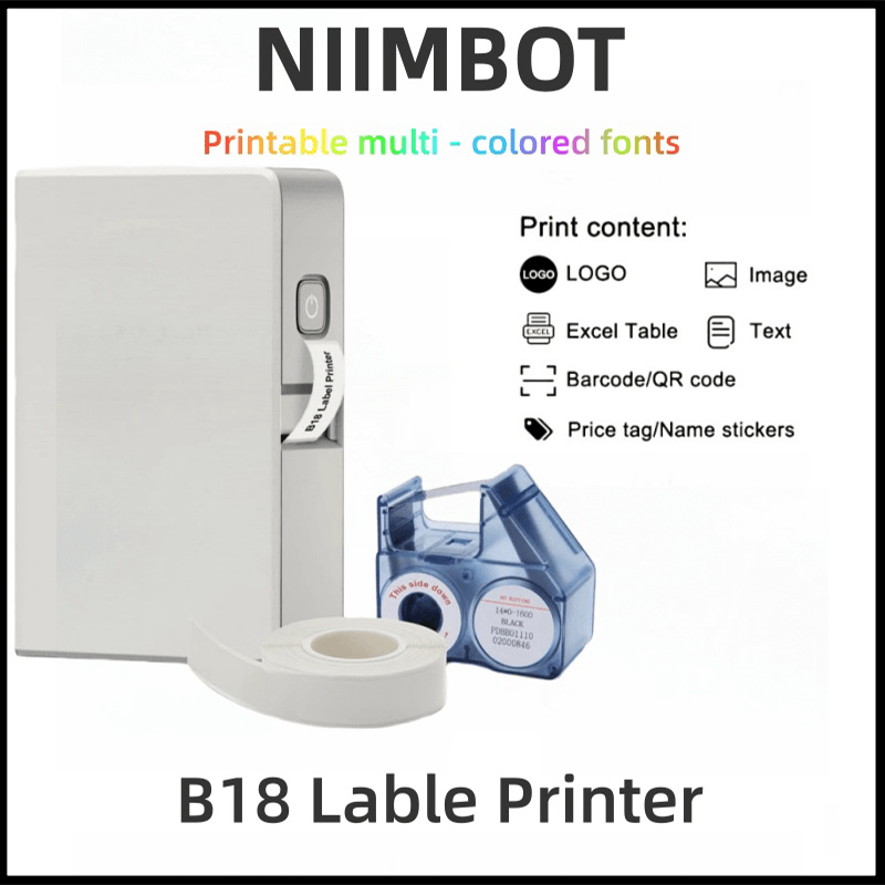 NIIMBOT B18 컬러 라벨 프린터, 무선 Blue - Commercial Printing Labels 리뷰 및 가격