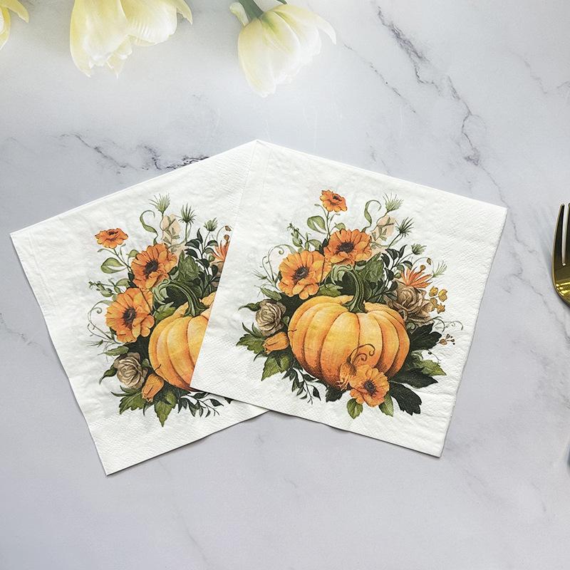 10/20장 33*33cm 2겹 호박 테마 냅킨 피크닉 - Commercial Printing Paper 리뷰 및 가격