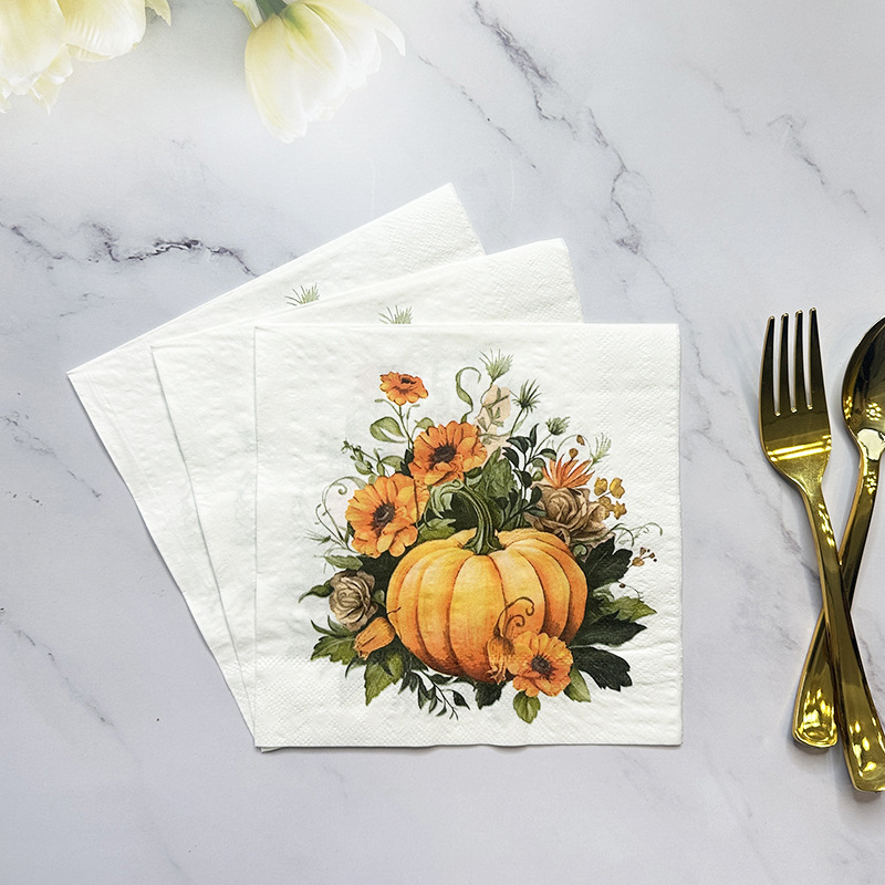 10/20장 33*33cm 2겹 호박 테마 냅킨 피크닉 - Commercial Printing Paper 리뷰 및 가격
