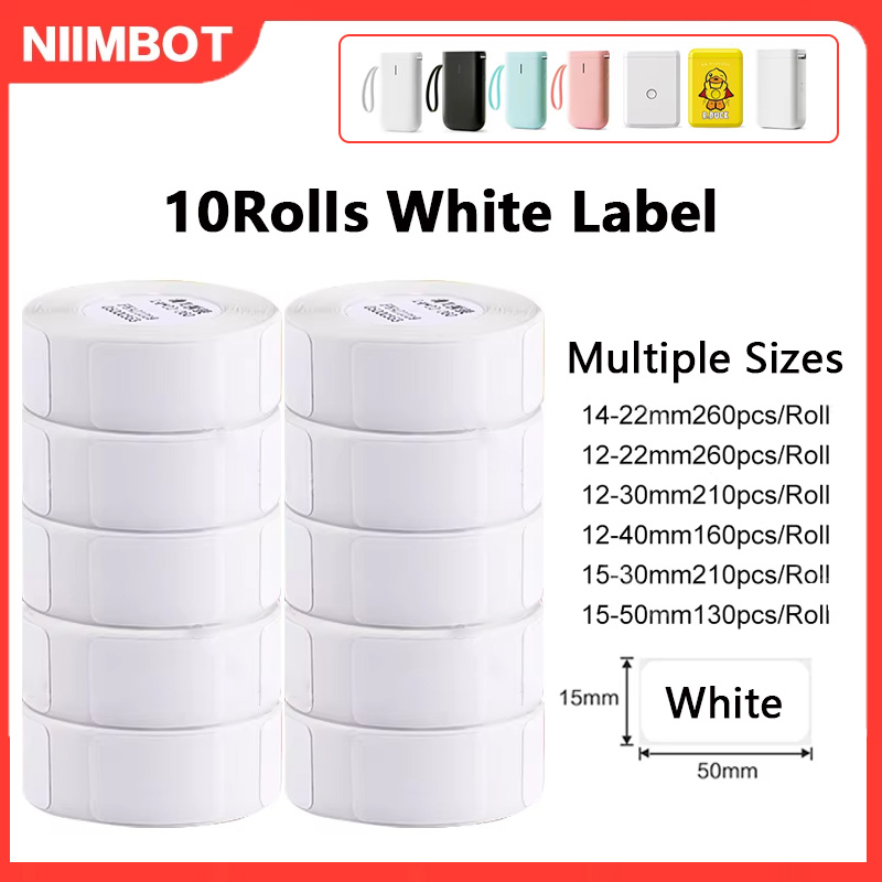 니임봇 오피시아 라벨 스티커 용지 10롤 흰색 테이프  - Commercial Printing Labels 리뷰 및 가격