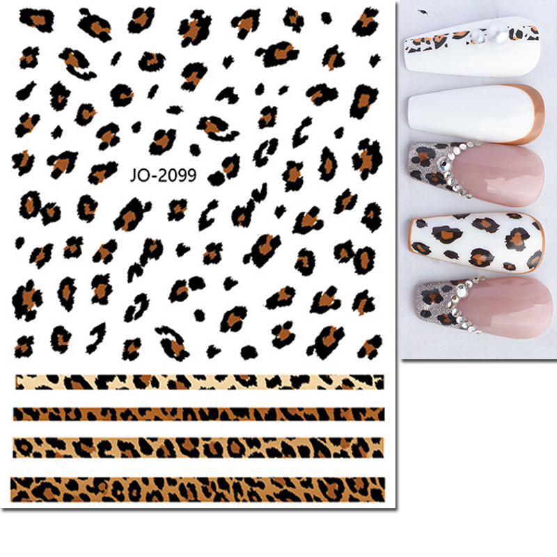 네일 아트 3d 데칼 핑크 블루 브라운 색상 표범 발  - Commercial Printing Paper 리뷰 및 가격